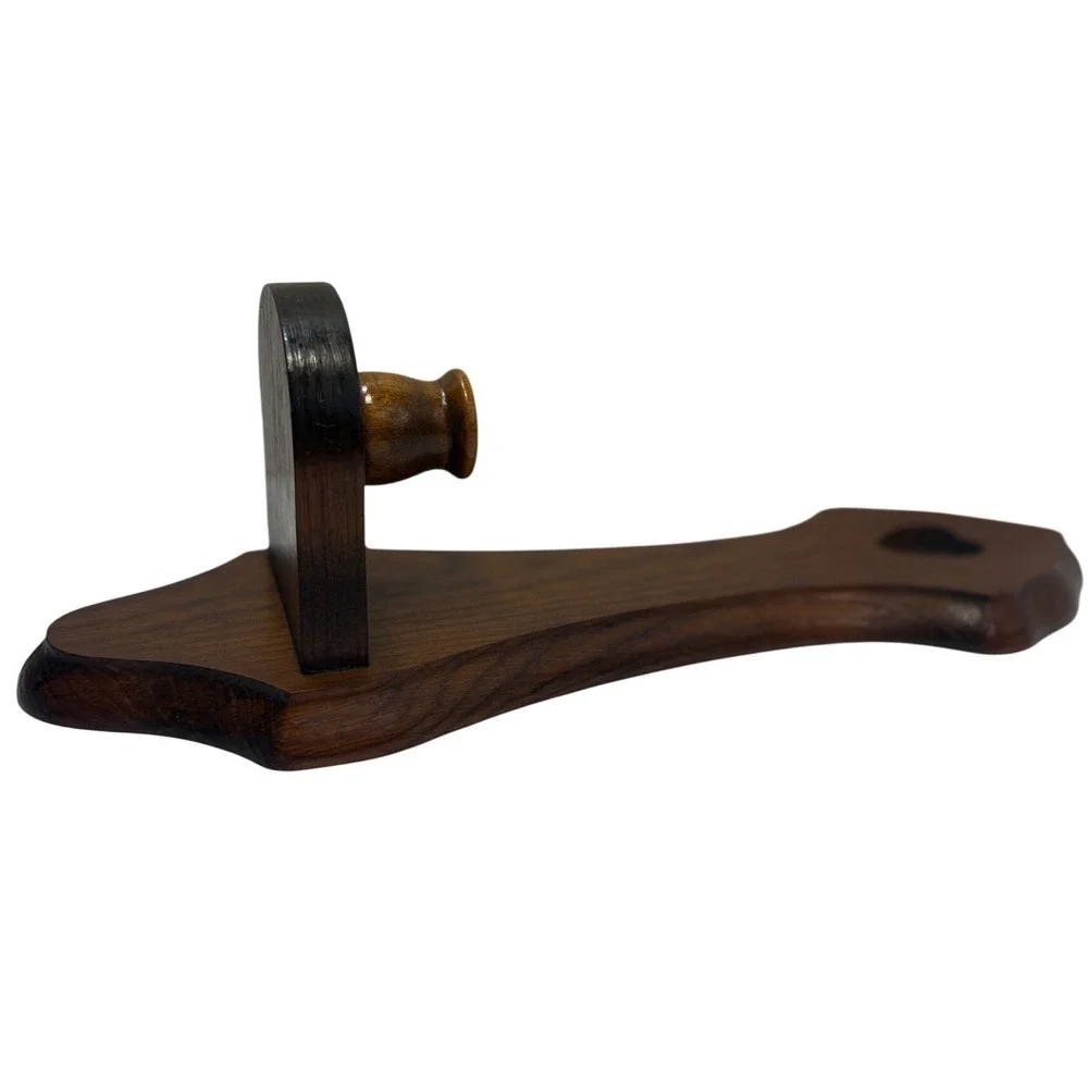 Dark Wood Heart Cutout Wall Sconce Single Taper Candle Holder Rustic Vintage